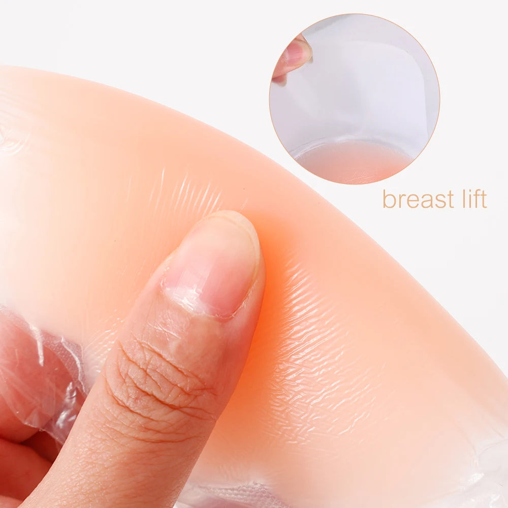 NipLift Lift up Invisible Reusable Self Adhesive Silicone Breast Lift Tape Nipple Cover Chest Paste Push up Party Dress Bras