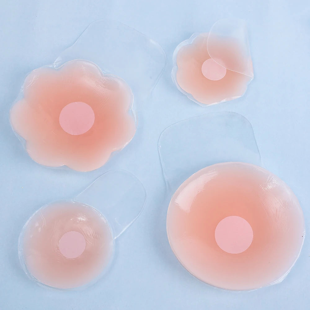 NipLift Lift up Invisible Reusable Self Adhesive Silicone Breast Lift Tape Nipple Cover Chest Paste Push up Party Dress Bras